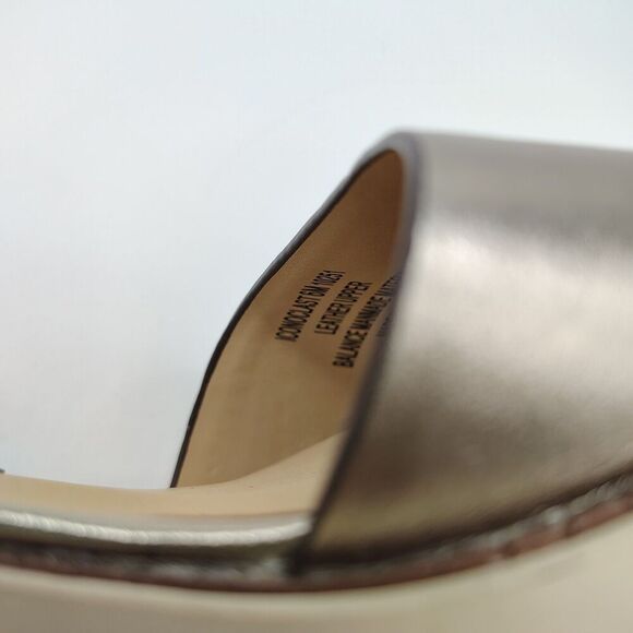 Naked Feet Iconoclast Platform Sandals Chunky Womens Size 6 M Metallic Open - Picture 9 of 12